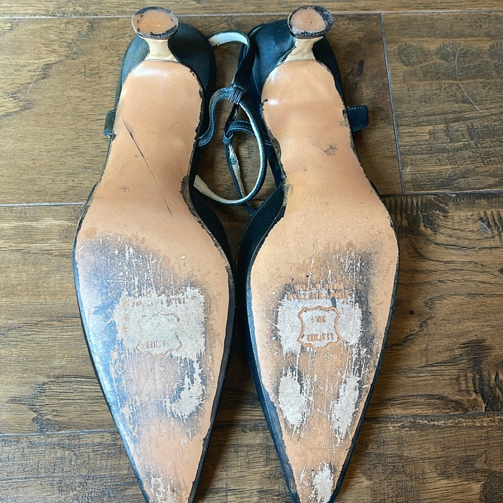 Stuart Weizman D’Orsay Swarovski Crystal Vintage sling back heels - Picture 3 of 4